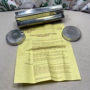 The Pampered Chef Valtrompia Bread Tube Silver with Instructions